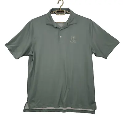 Peter Millar Summer Comfort Polo Golf Shirt MenS Green L Striped Las Vegas TPC • $17.93