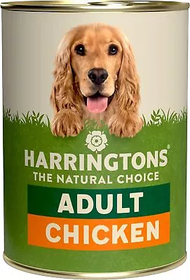 Harringtons Grain Free Hypoallergenic Wet Dog Food Cans 6x400g - Chicken With V • £14.31