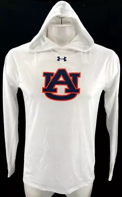 NEW AU Auburn Tigers Under Armour White Long Sleeve Hooded Shirt Men's L • $29.99