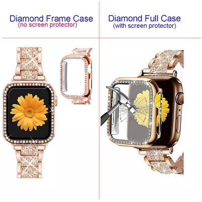 $14.29 • Buy Bling IWatch Strap Case For Apple Watch Band Series 1-8 SE 38 40 42 44 41 45 49m