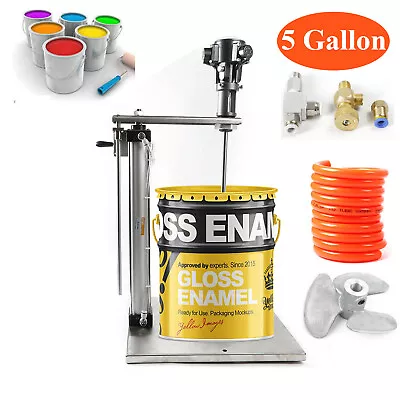 5 Gallon Pneumatic Paint Mixer + Stand Air Power Lift Paint Coating Mixing Mixer • $200.70