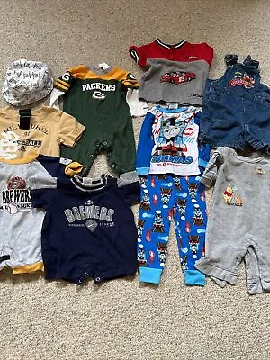 Boys/Toddler Clothes Size 6M - 18M 10 Piece Lot - Packers Brewers NASCAR Thomas • $8.95