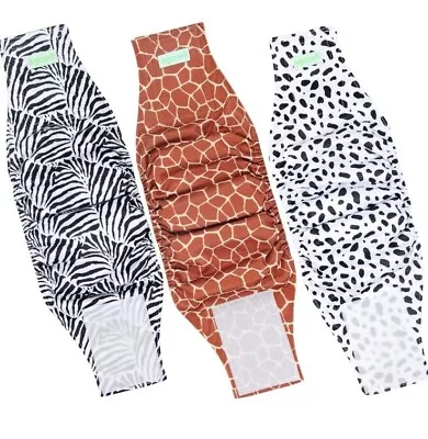 Wegreeco Male Dog Diaper Belly Band Size L Set Of 3 Animal Print • $17.99