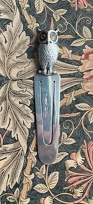 Rare Antique Silver Owl Bookmark  Sampson & Mordan • £270