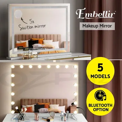 Embellir Hollywood Makeup Mirror With Bluetooth LED Lighted Vanity Mirrors Wall • $99.95