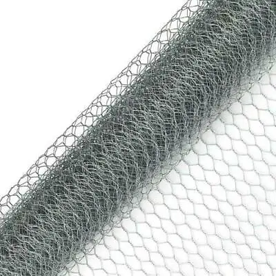 Garden Galvanised Chicken Wire Rabbit Wire Hexagonal Mesh Fencing 5mx0.6mx25mm • £8.75