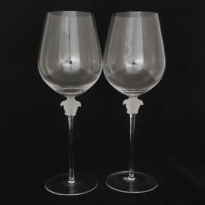 Rosenthal Versace Medusa Lumiere Set Of 2 Bordeaux Wine Glasses (D0925) • $300