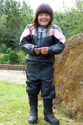 £39.99 • Buy Baby Biker Champ Kids Toddler Childs Soft Leather Biker Style Jacket Pink - T
