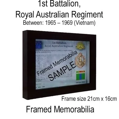 1st Battalion Royal Australian Regiment - (1 RAR) 1965 - 1969* Vietnam • £46.68