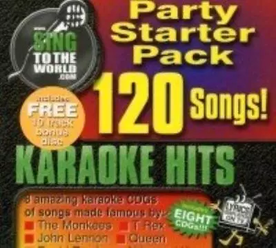 Karaoke : Party Starter Pack - Karoke Hits CD 8 Discs (2005) Fast And FREE P & P • £14.99