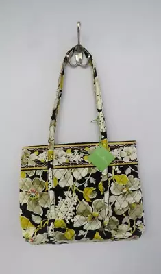 NEW Vera Bradley Holiday Tote Dogwood Black Yellow White NWT $42 RARE SOLD OUT • $17.99