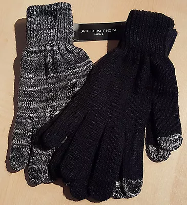 Mens Set Of 2 Stretchy Knit Gloves: M/L-L/XL • $6.95