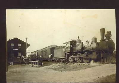 Real Photo Ozark Missouri Railroad Depot Train Station Mo. Rr Postcard Copy • $11.99