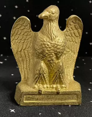 Cast Brass American Eagle Bookend /Doorstop/Paper Weight 4.5  Tall Taiwan 14oz. • $12.50