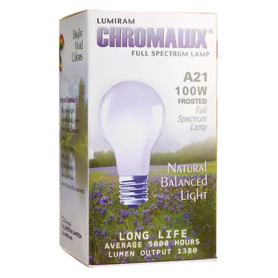 Chromalux Light Bulb - A21 Frosted 100W 100 Watt 1 Unit • $8.69