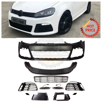 $630 • Buy Vw R20 Conversion Plastic Front Bumper W/ Led Drl For 10-14 Vw Mk6 Golf & Gti