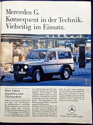 Mercedes G-Series Original Advertising 1985 240 GD 300 GD 230 GE 280 GE • $6.41