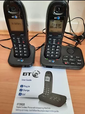 BT 3920 Twin Digital Cordless Home Landline Phone With Answer Machine • £11.99