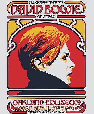 NEW David Bowie Tour Concert  Poster Poster Print Canvas FREE SHIPPING • $18.16