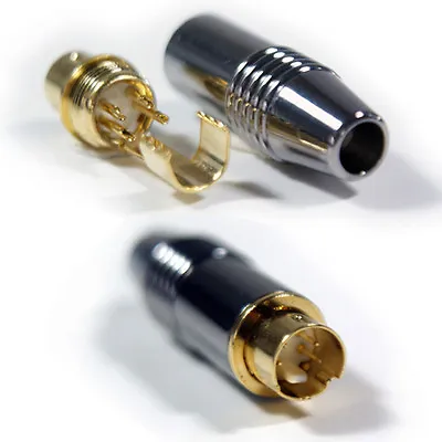 4 PIN Mini DIN Male Solder Connector S Video SVHS Miniature TV DVD Round Plug • £5.99