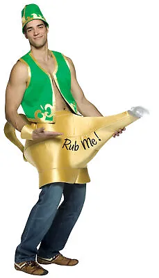 Genie In The Lamp Rub Me Adult Funny Men's Costume Halloween Rasta Imposta • $60.99