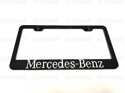 1pc 3D MercedesBenzBadge Emblem BLACK Stainless Metal License Plate Frame Holder • $26.88