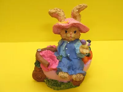 Vintage Easter Bunny Rabbit With Tiny Bird And Roses 4   K’s Collection • $11.21