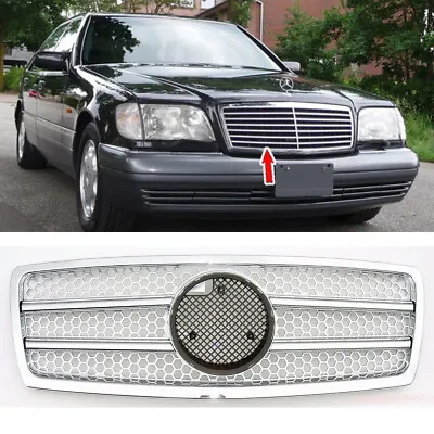 Front Grille For Mercedes Benz W140 Chrome A Style 1992-1999 S600 S500 S430 S320 • $299