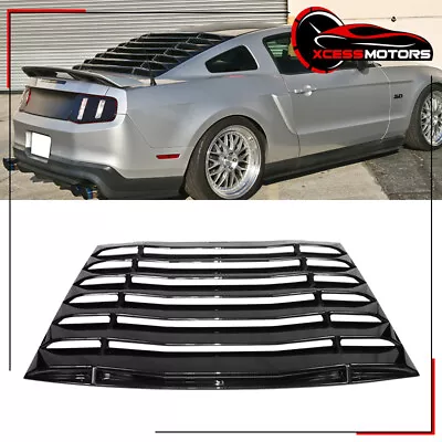 Fits 05-14 Ford Mustang IKON Style Rear Window Louver Carbon Fiber Print ABS • $319.99