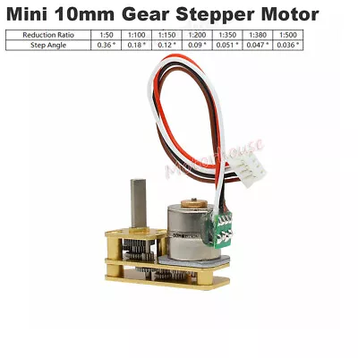 Micro Mini 10mm Precision Gear Stepper Motor Full Metal Gearbox Stepping Motor • $14.75