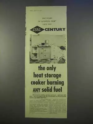 1955 Esse Century Cooker Ad - Any Solid Fuel • £19.29