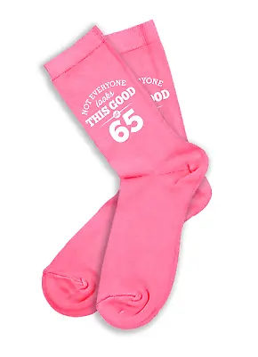 £5.95 • Buy 65th Birthday Gift Present Idea For Ladies Her Women 65 Pink Socks Fun Keepsake