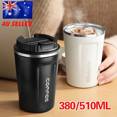 $5.88 • Buy Insulated Coffee Mug Vacuum Travel Cup Thermal Stainless Steel Flask Reusable AU