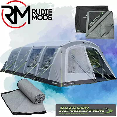 £899 • Buy 6 Berth Inflatable Air Tent Bundle With Groundsheet & Carpet Outdoor Revolution 