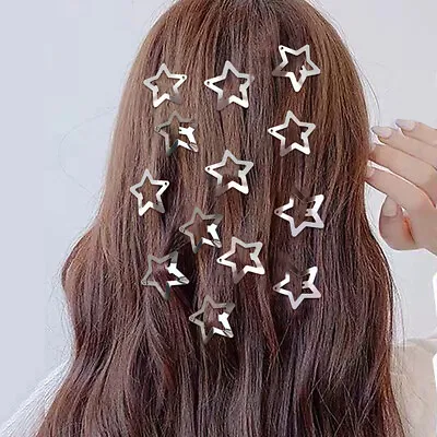 Women Girls Star Hair Clip Hairpin Barrette Stick Bobby Pin Metal Snap Side Clip • $0.72