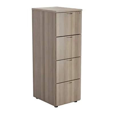 Jemini Essentials 4 Drawer Filing Cabinet 464x600x1365mm Grey Oak KF81091 • £319.45