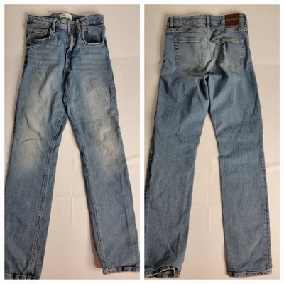 $24.99 • Buy Zara Jeans Womens 6 Stretch Slim Straight High Rise Distressed