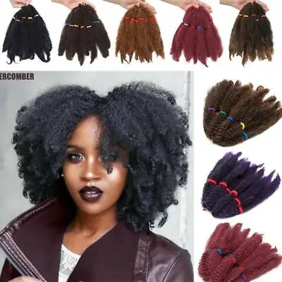 Soft Afro Kinky Marley Braid Crochet Braiding Hair Extension Fluffy Curly Wavy • $9.81