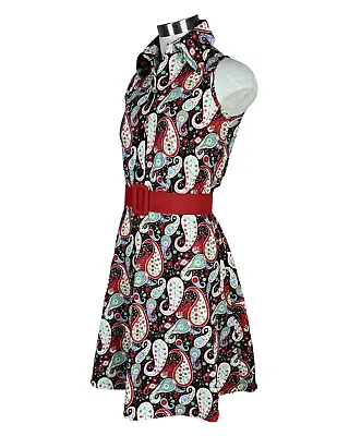 Voodoo Vixen Pin Up 50s Vintage Rockabilly Retro Saranya Paisley Dress Dr2382 Xs • $12.09