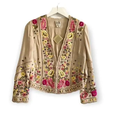 NWT Haute Hippie Silk Floral Embroidered Jacket Size 0 • $365.17