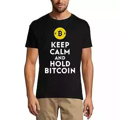 Men's Graphic T-Shirt Keep Calm And Hold Bitcoin Traders Quote - Crypto Mining • $37.39