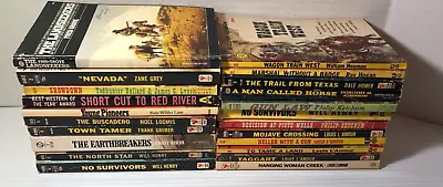 22 Vintage 1950-70's Western Paperbacks Great Selection Of Writers & Cover Art • $29.99