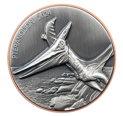 2024 Vanuatu Pteranodon Double Silver Giant 10 Vatu UHR Mintage 1999 • $79