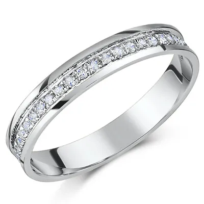 18ct White Gold Diamond Eternity Wedding Ring 3.5mm 0.25ct Hallmarked 750 Ring • £415