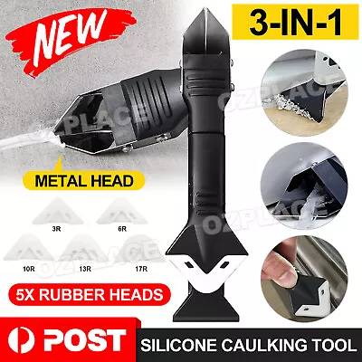 3 In 1 Silicone Caulking Tool Removal Residue Scraper Kit Sealant Replace Set • $8.45