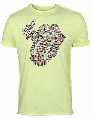 Amplified Rolling Stones Rhinestone Tongue Rock Star Vintage T-SHIRT G.S • $66.66