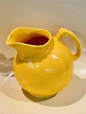 Vintage Yellow Vistosa Taylor Smith Art Pottery Large Ball Pitcher Water Jug • $75