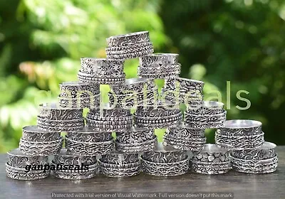 Spinners Meditation Ring Wholesale Lot 925 Sterling Silver Plated Ethnic Jewelry • $52.24