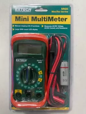 Extech Model MN25 Digital Mini MultiMeter Measures AC/DC Voltage • $15