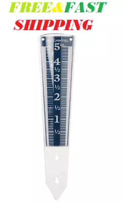 AcuRite 5  Capacity Easy-to-Read Magnifying Acrylic Blue 00850A2 Rain Gauge • $8.29